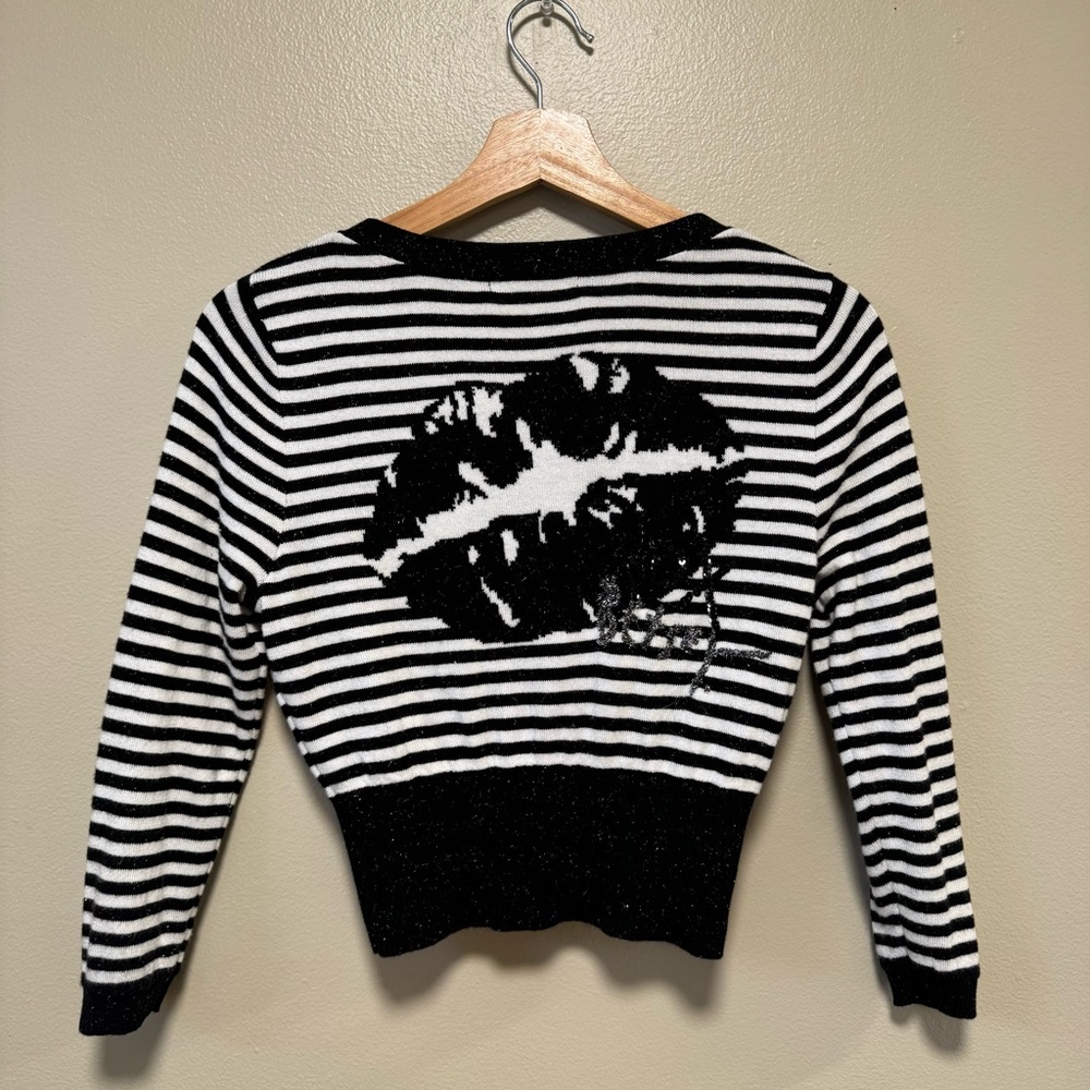 Vintage Betsey Johnson Striped Crop Cardigan